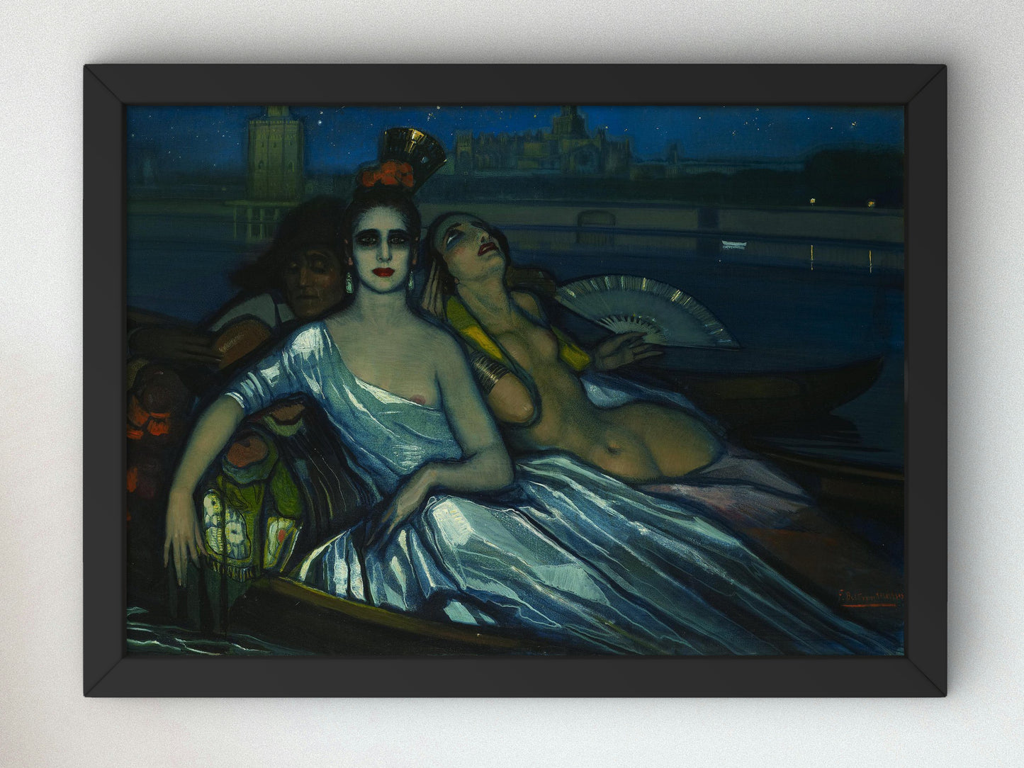 Muses on the Guadalquivir by Federico Beltrán Masses, Wall Art Print, Fine Art Reproduction, Museum Quality Decor, Poster
