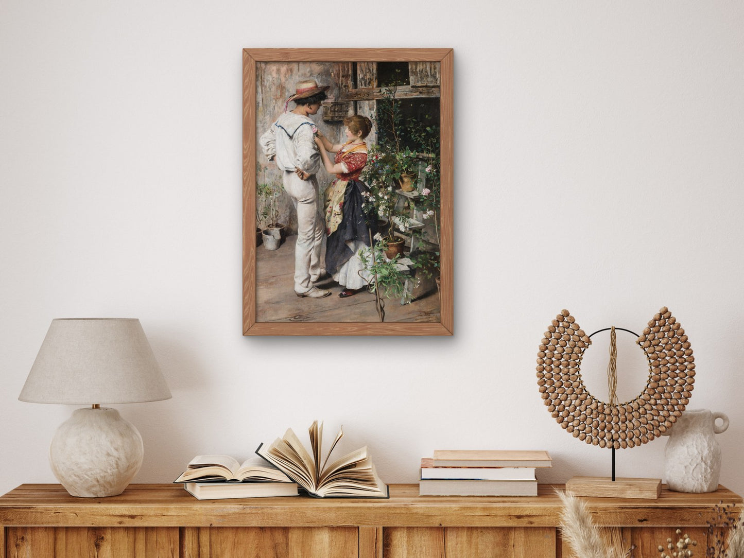 The Flower Girl by Ettore Tito 1888, Wall Art Print, Fine Art Reproduction, Museum Quality Decor, Poster