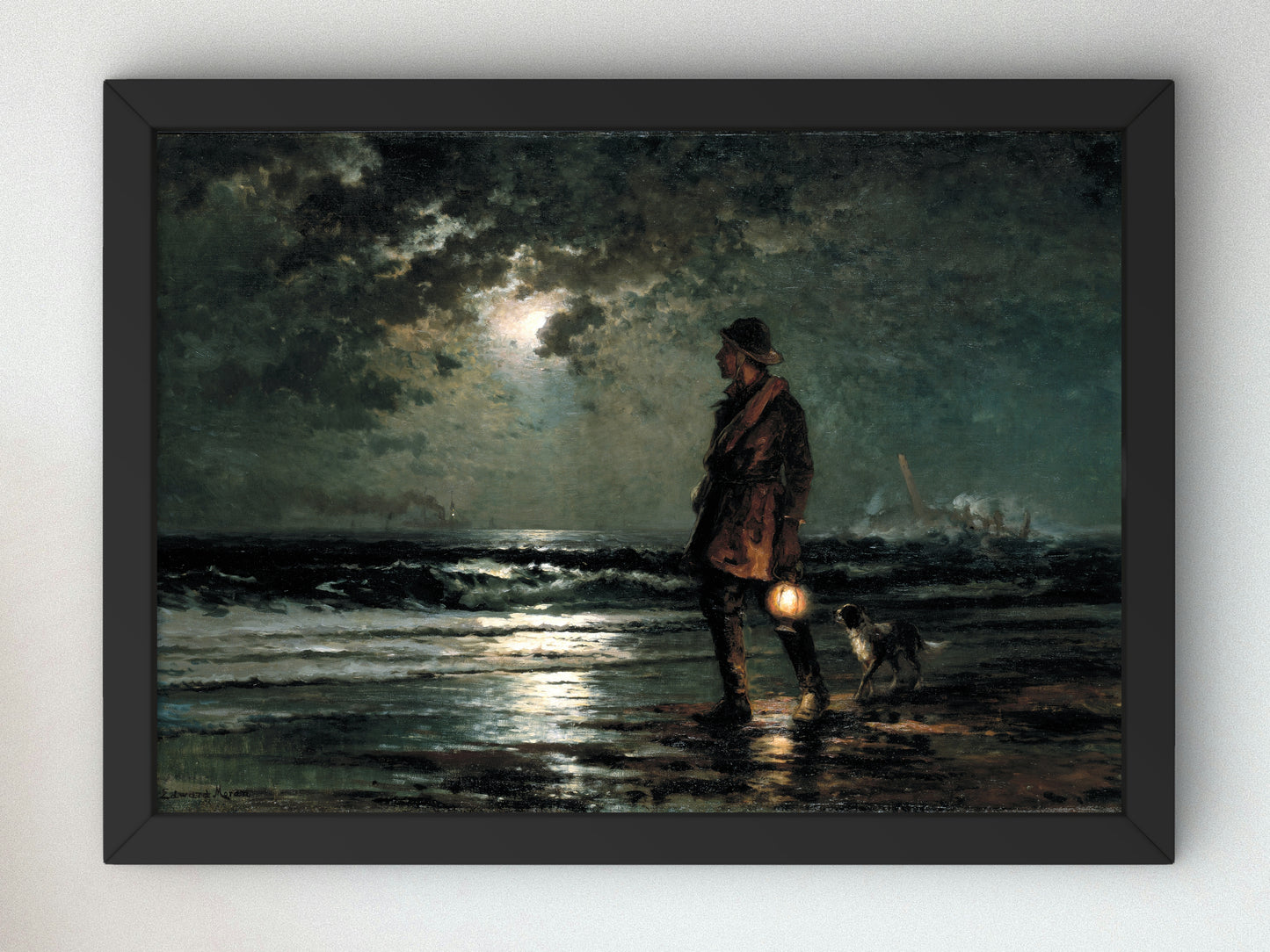 Life Saving Patrol by Edward Moran 1893, Wall Art Print, Fine Art Reproduction, Museum Quality Decor, Poster