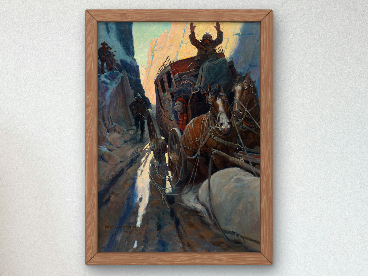 Hands Up by Newell Convers Wyeth 1906, Wall Art Print, Fine Art Reproduction, Museum Quality Decor, Poster