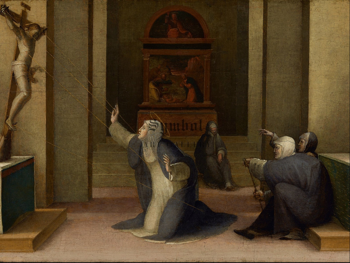 Saint Catherine of Siena Receiving the Stigmata by Domenico Beccafumi 1515, Wall Art Print, Fine Art Reproduction, Museum Quality Decor