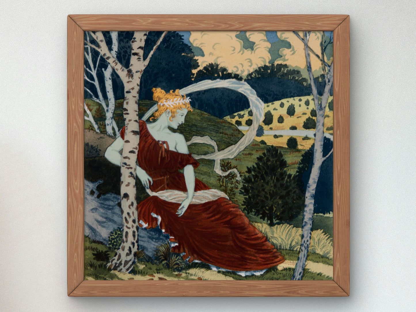 In the Forest by Eugène Grasset 1898, Wall Art Print, Fine Art Reproduction, Museum Quality Decor, Poster