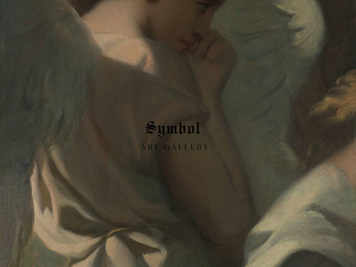 Angel Praying in the Garden of Olives by Théodore Chassériau 1840, Wall Art Print, Fine Art Reproduction, Museum Quality Decor, Poster