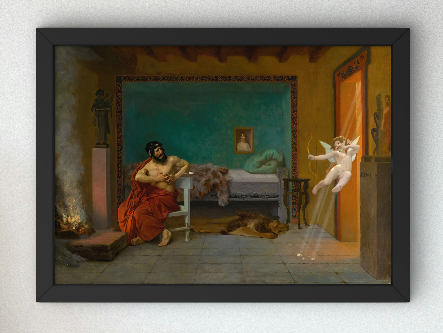 Cupid Runs out the Door by Jean Léon Gérôme 1880, Wall Art Print, Fine Art Reproduction, Museum Quality Decor, Poster