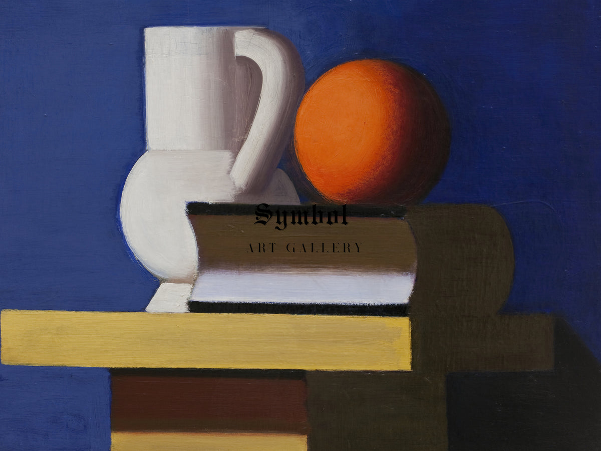 Still Life with White Jar, Orange and Book by Vilhelm Lundstrøm 1932, Wall Art Print, Fine Art Reproduction, Museum Quality Decor, Poster