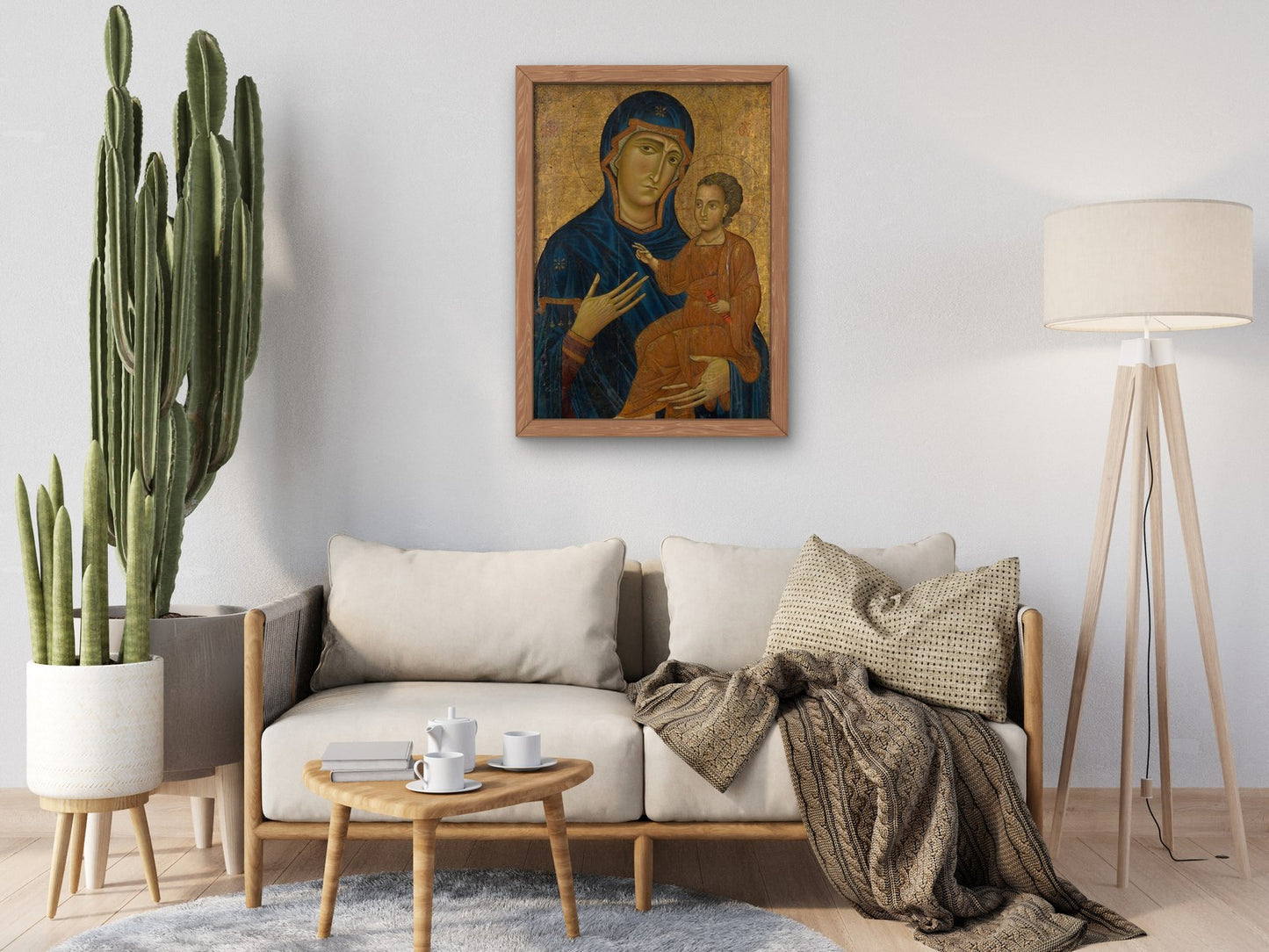 Madonna and Child by Berlinghiero 1230, Wall Art Print, Fine Art Reproduction, Museum Quality Decor, Poster