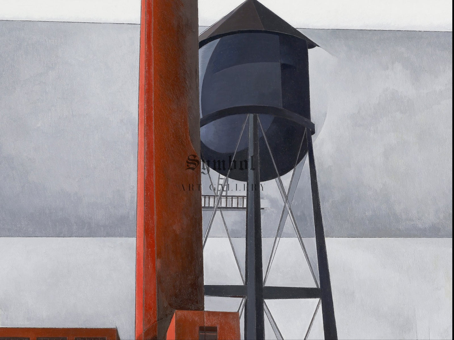 Chimney and Water Tower by Charles Demuth 1931, Wall Art Print, Fine Art Reproduction, Museum Quality Decor, Poster