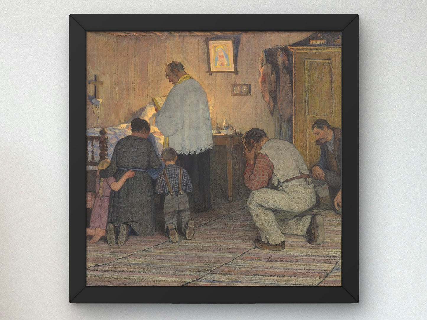 Last Rites by Clarence Gagnon 1928, Wall Art Print, Fine Art Reproduction, Museum Quality Decor, Poster