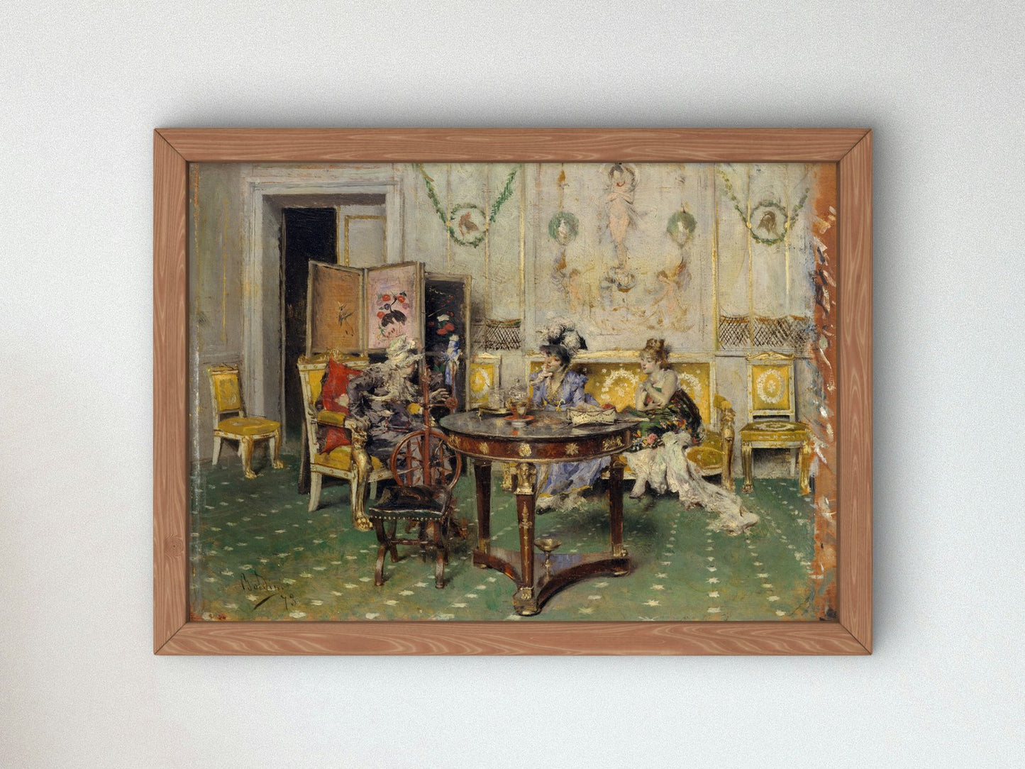 Gossip by Giovanni Boldini 1873, Wall Art Print, Fine Art Reproduction, Museum Quality Decor, Poster