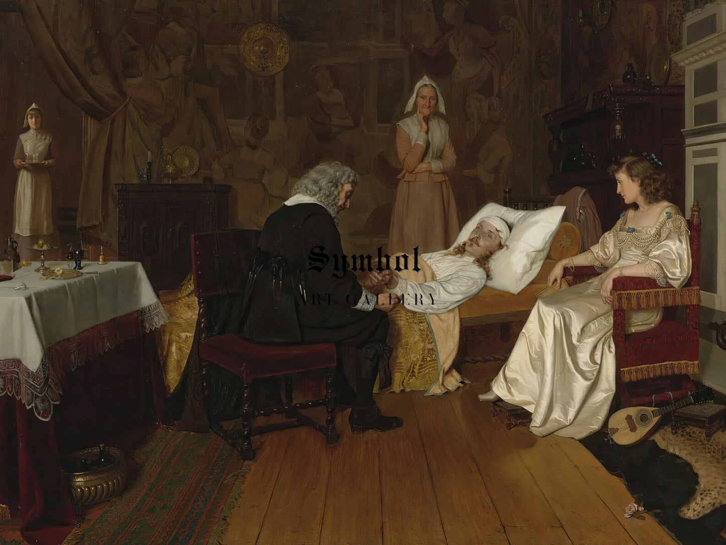 Witness My Act and Seal by Edmund Blair Leighton 1878, Wall Art Print, Fine Art Reproduction, Museum Quality Decor, Poster