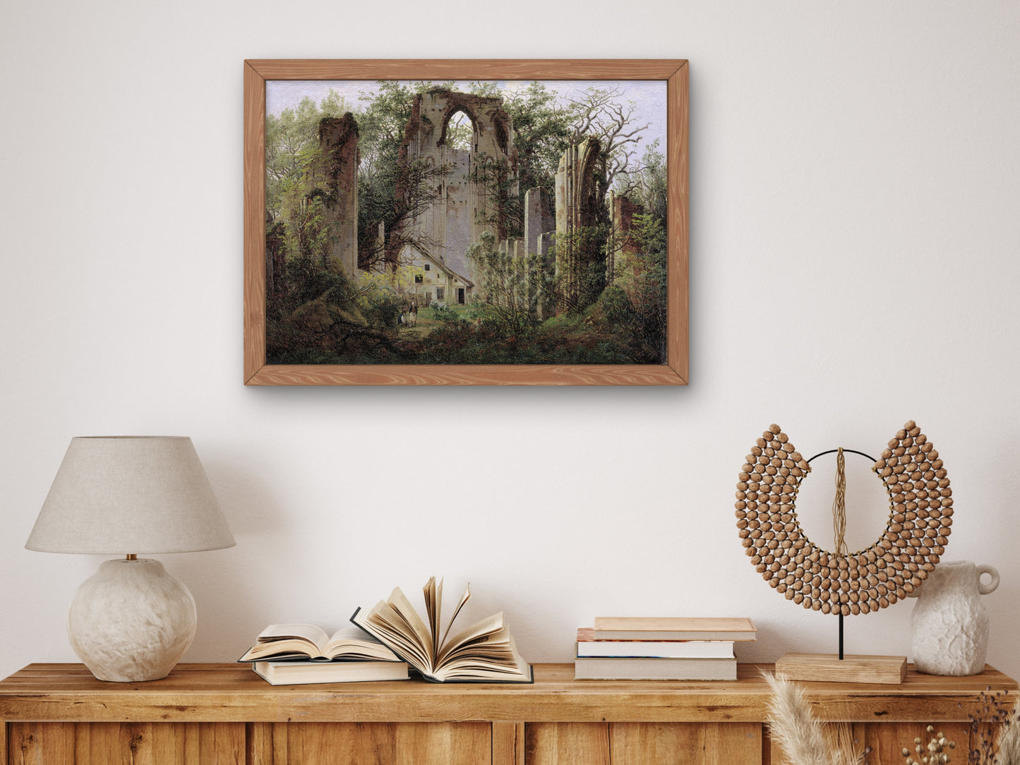 Monastery Ruin Eldena by Caspar David Friedrich 1824, Wall Art Print, Fine Art Reproduction, Museum Quality Decor, Poster