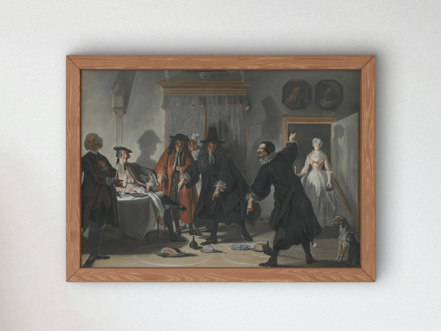 The Dispute between Doctors Raasbollius and Urinaal by Cornelis Troost 1741, Wall Art Print, Fine Art Reproduction, Museum Quality Decor