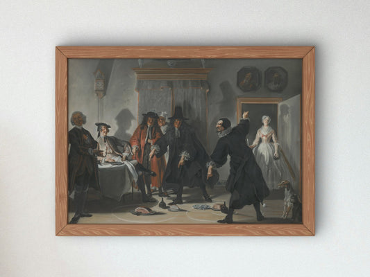The Dispute between Doctors Raasbollius and Urinaal by Cornelis Troost 1741, Wall Art Print, Fine Art Reproduction, Museum Quality Decor