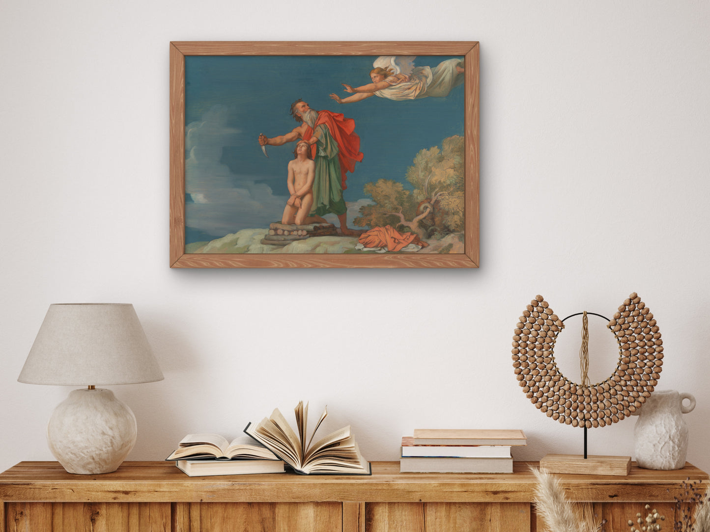 Sacrifice of Isaac by Jean Hippolyte Flandrin 1860, Wall Art Print, Fine Art Reproduction, Museum Quality Decor, Poster