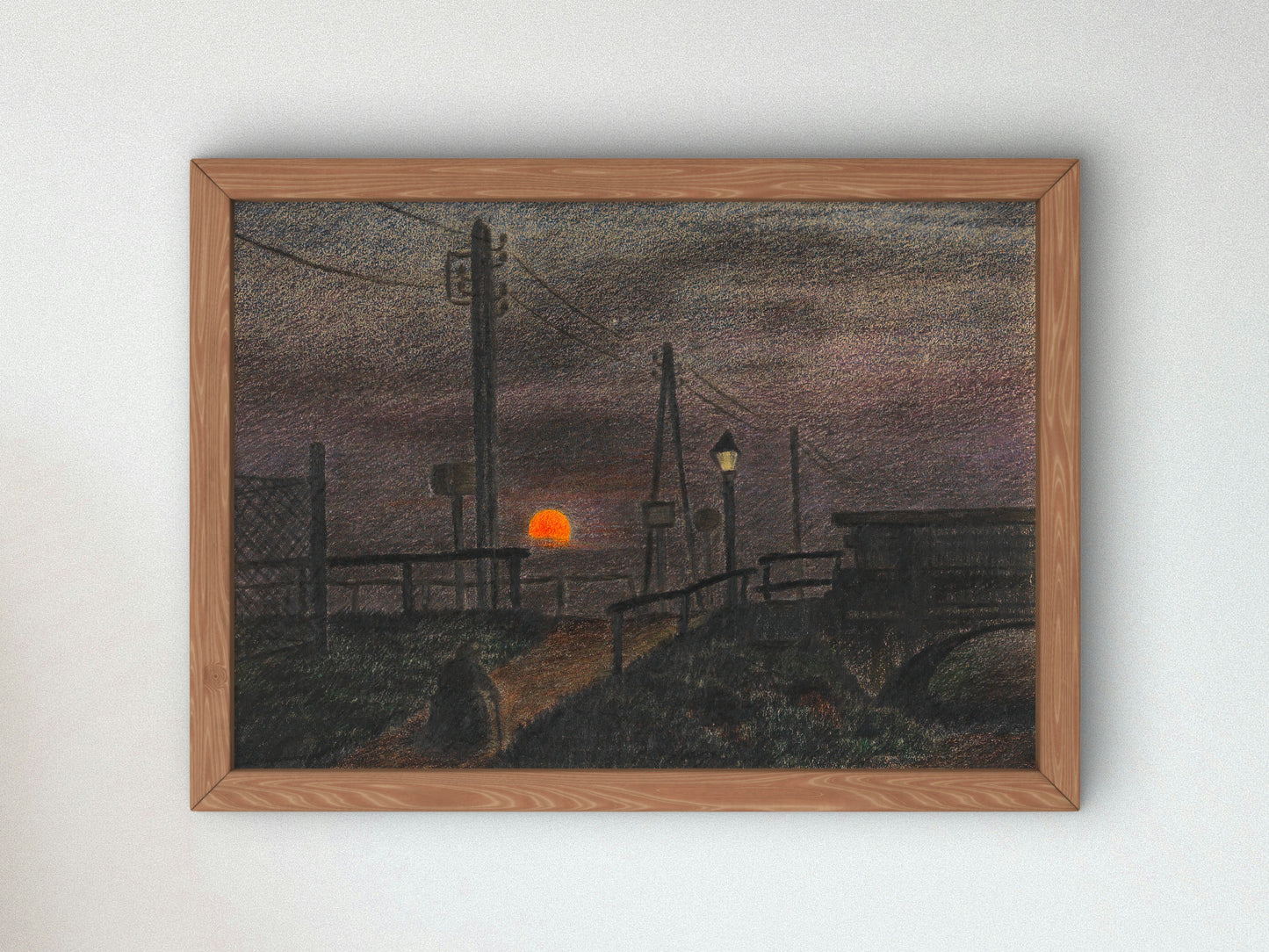 Rising Moon by Karl Wiener 1924, Wall Art Print, Fine Art Reproduction, Museum Quality Decor, Poster