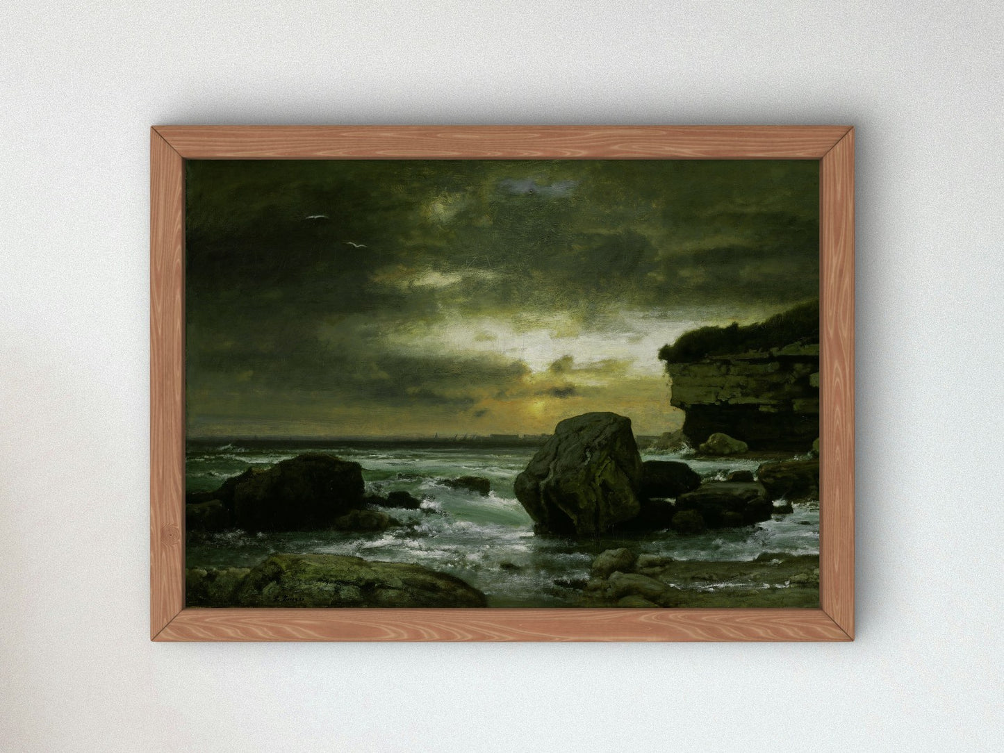 A Marine by George Inness 1874, Wall Art Print, Fine Art Reproduction, Museum Quality Decor, Poster