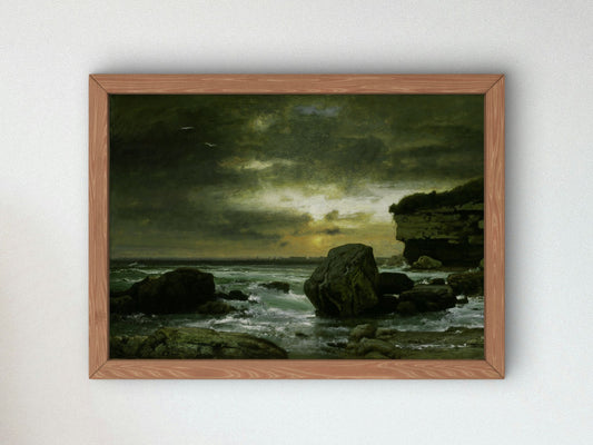 A Marine by George Inness 1874, Wall Art Print, Fine Art Reproduction, Museum Quality Decor, Poster