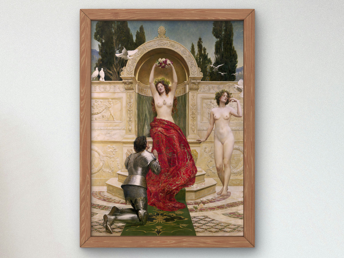 Tannhäuser in the Venusberg by John Collier 1901, Wall Art Print, Fine Art Reproduction, Museum Quality Decor, Poster
