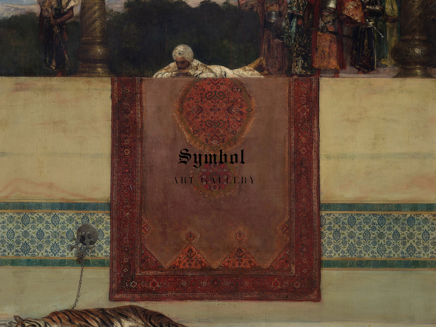 The Sultan's Tiger by Jean Joseph Benjamin Constant 1887, Wall Art Print, Fine Art Reproduction, Museum Quality Decor, Poster