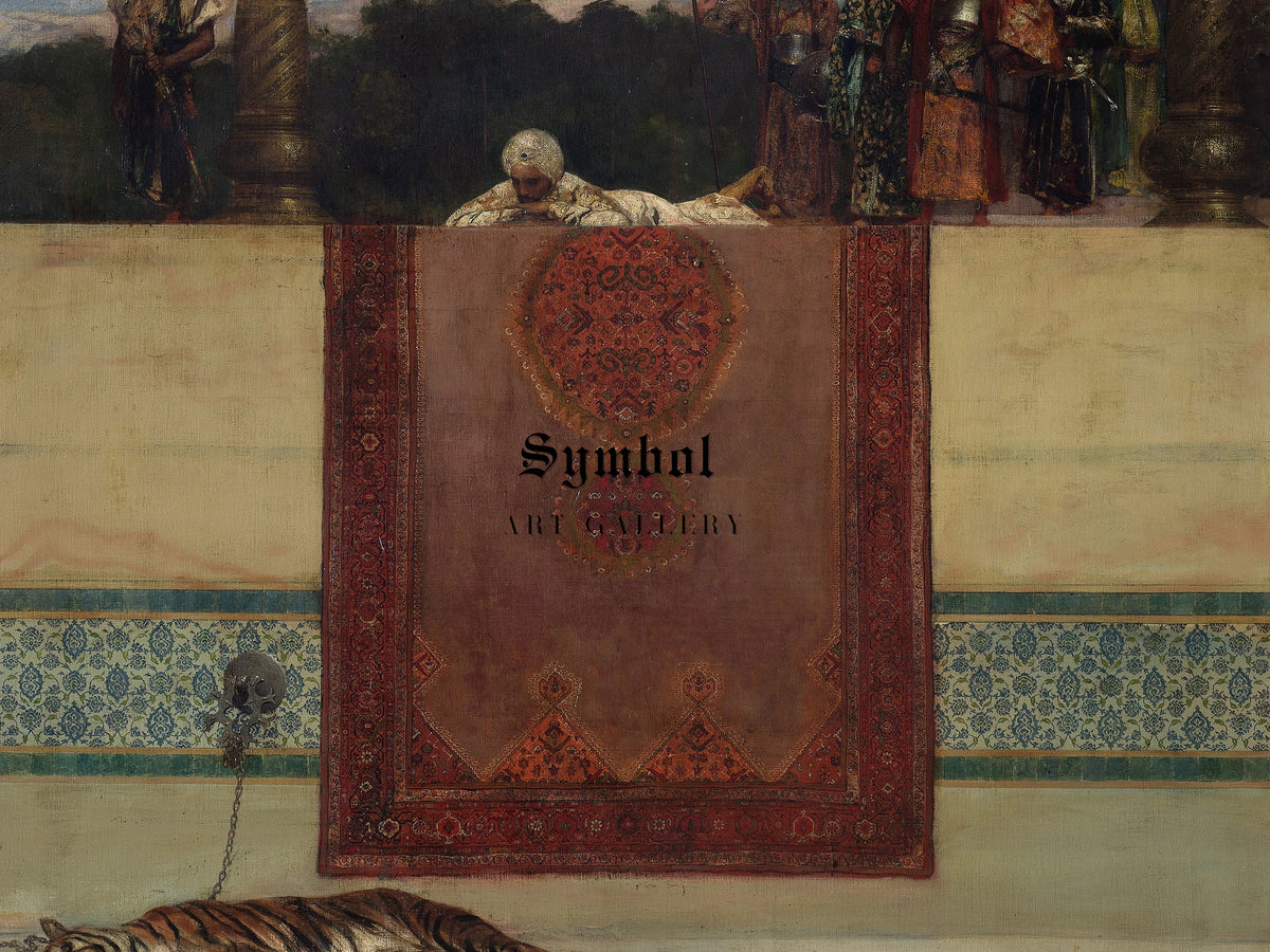 The Sultan's Tiger by Jean Joseph Benjamin Constant, Wall Art Print, Fine Art Reproduction, Museum Quality Decor, Poster