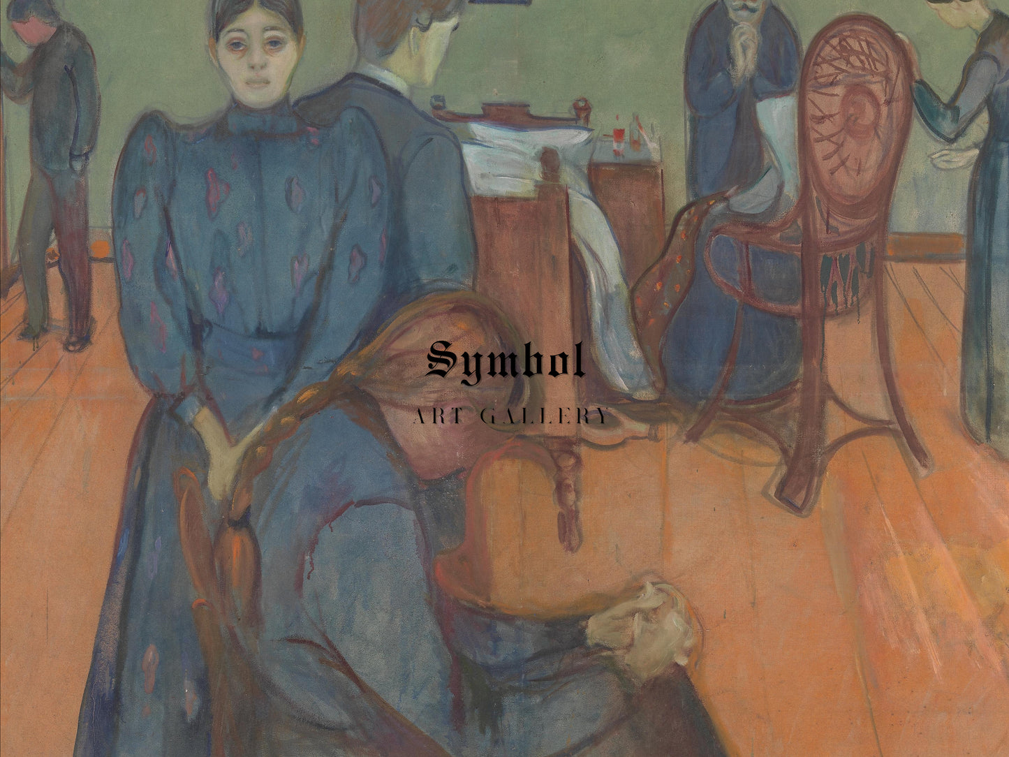 Death in the Sickroom by Edvard Munch 1893, Wall Art Print, Fine Art Reproduction, Museum Quality Decor, Poster