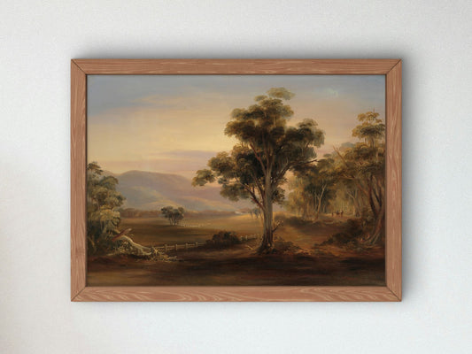 Coxs Place Mudgee by Conrad Martens 1841, Wall Art Print, Fine Art Reproduction, Museum Quality Decor, Poster