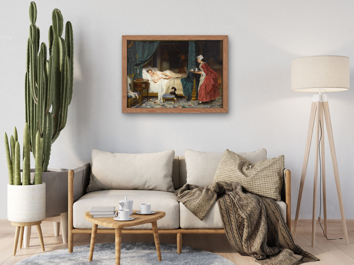 In the Morning by Joseph Caraud 1865, Wall Art Print, Fine Art Reproduction, Museum Quality Decor, Poster