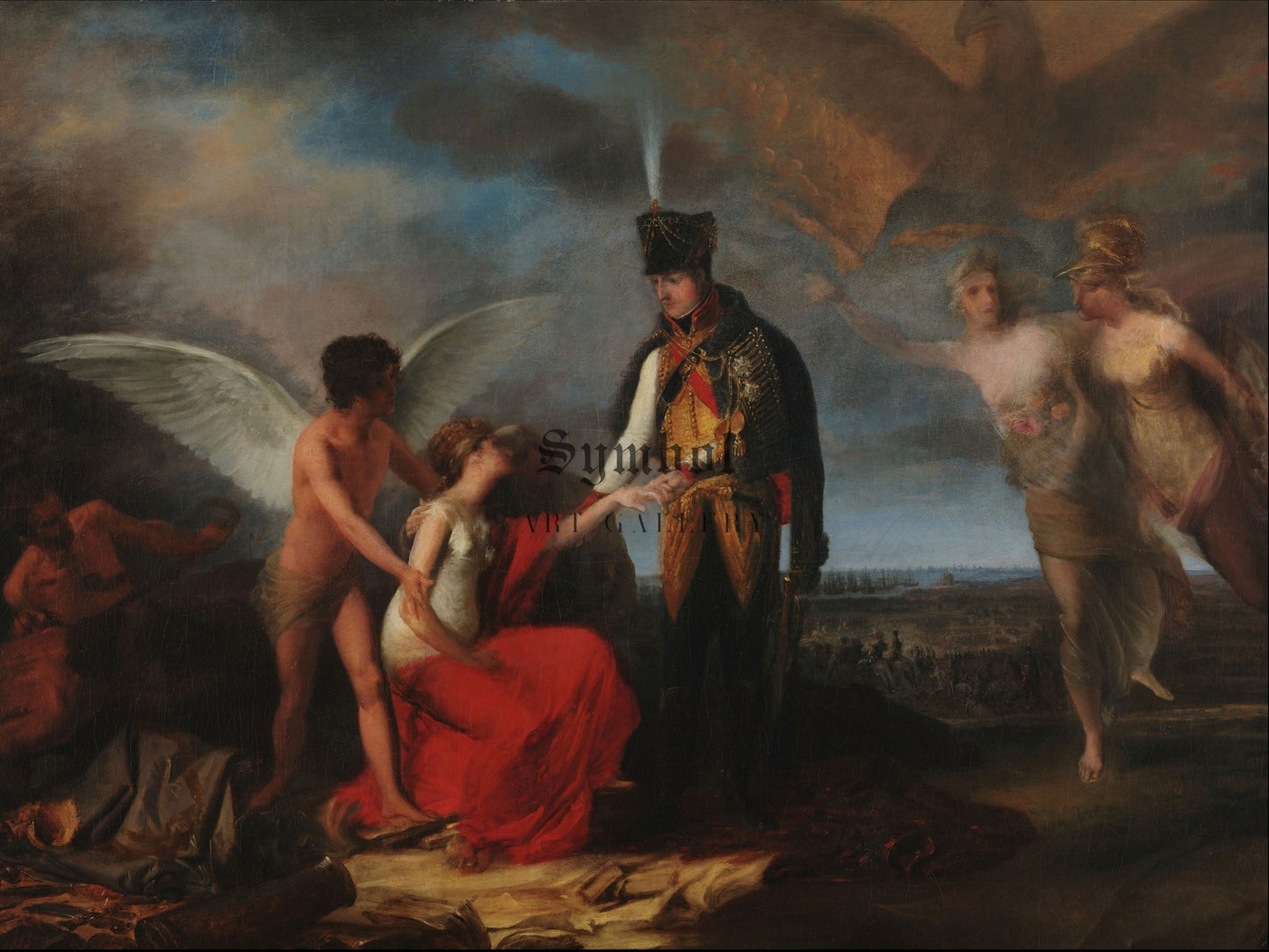 Junot Protecting the City by Domingos Sequeira 1808, Wall Art Print, Fine Art Reproduction, Museum Quality Decor, Poster