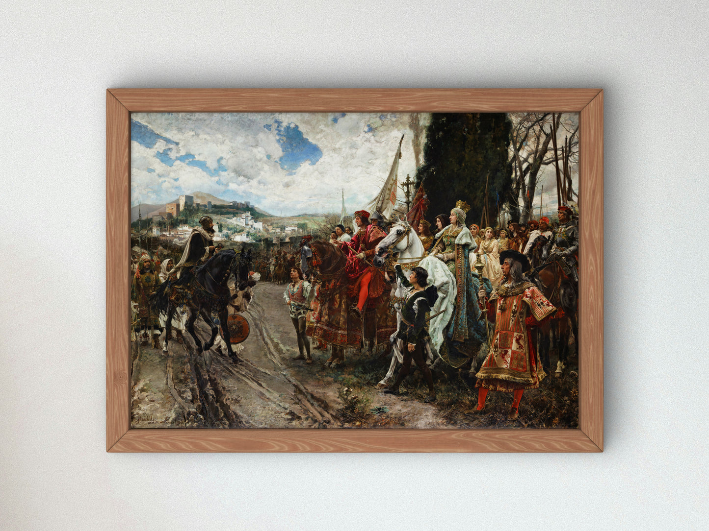 The Surrender of Granada by Francisco Pradilla y Ortiz 1882, Wall Art Print, Fine Art Reproduction, Museum Quality Decor, Poster