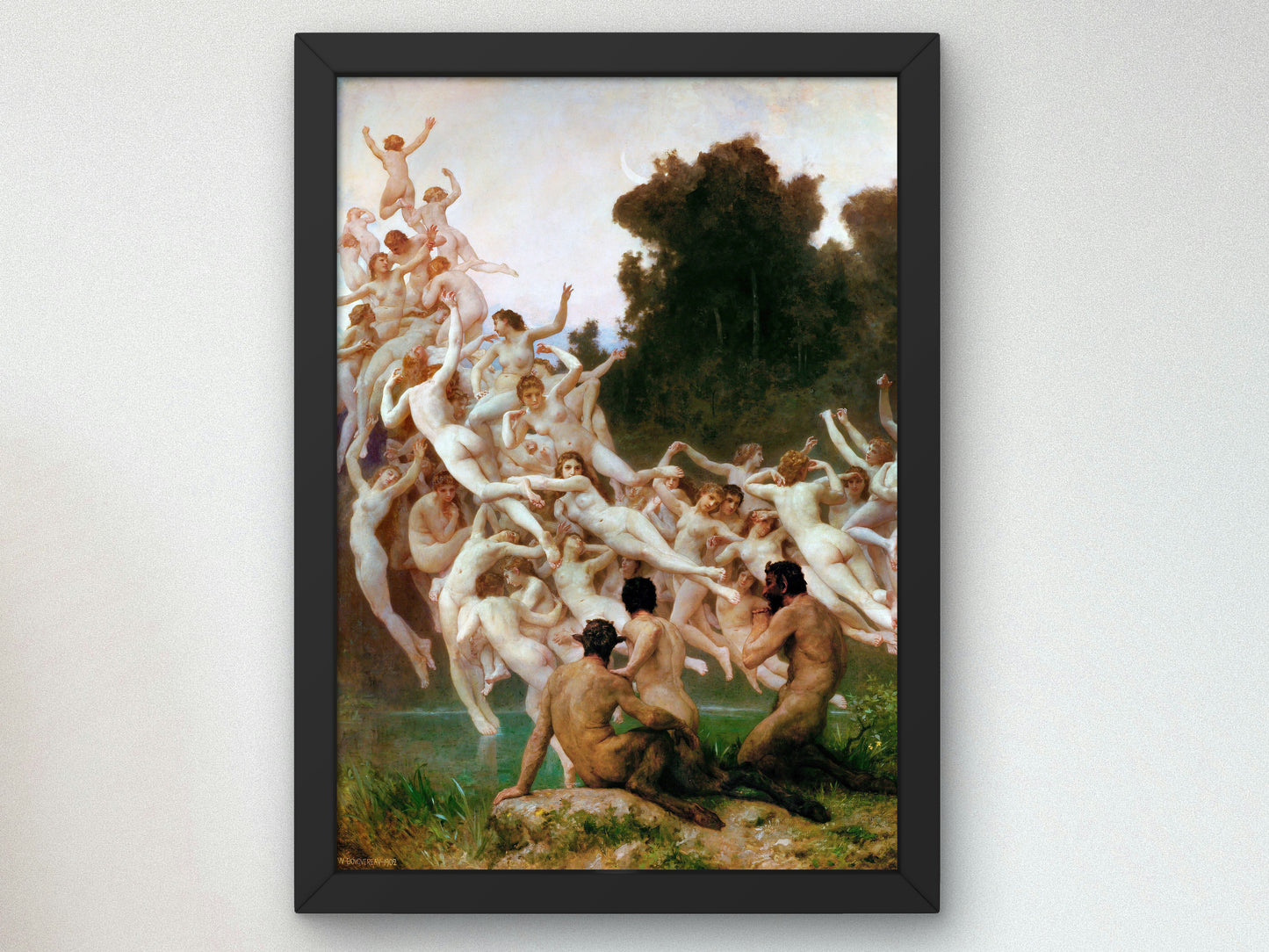Les Oréades by William Bouguereau 1902, Wall Art Print, Fine Art Reproduction, Museum Quality Decor, Poster