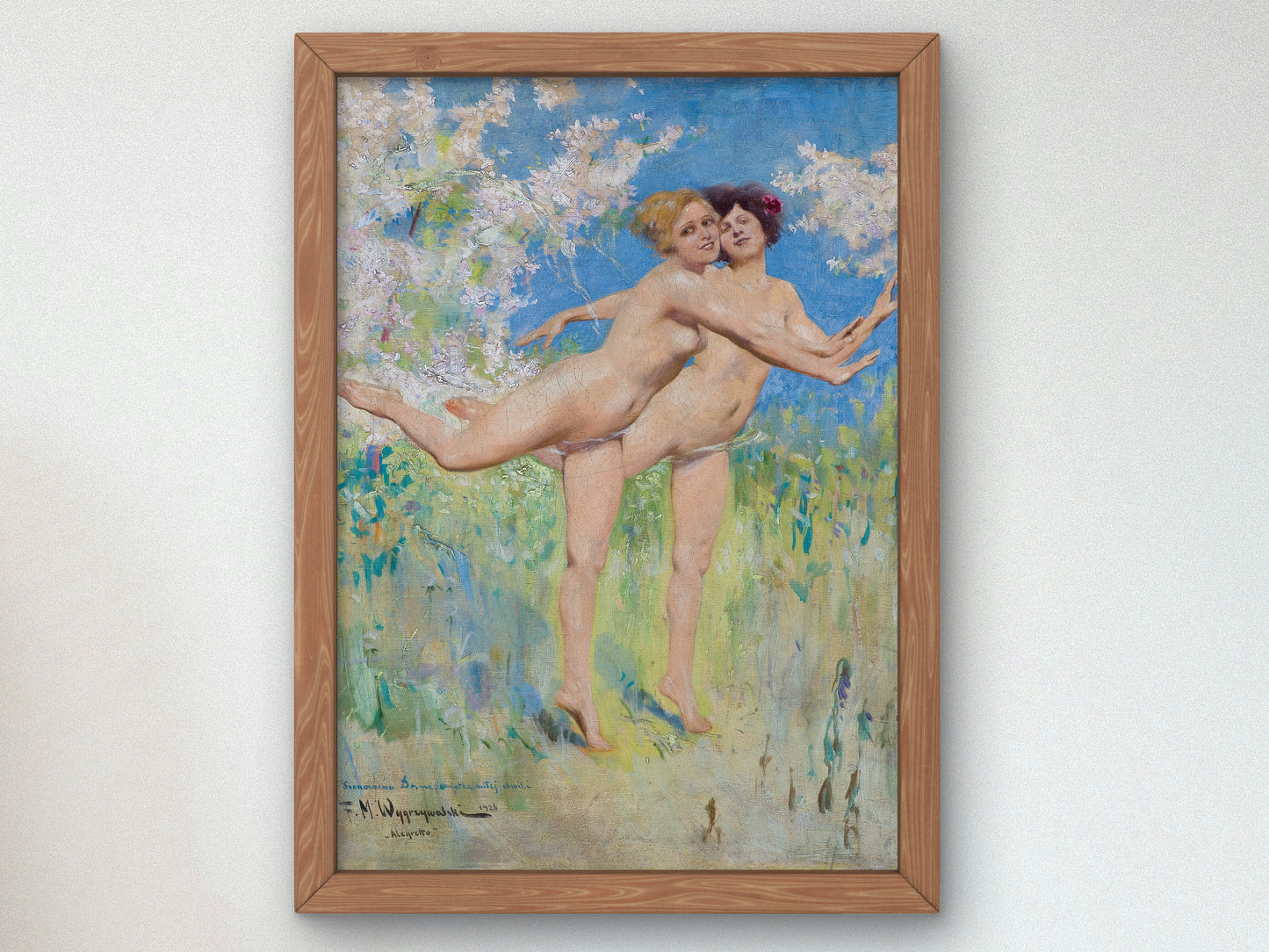 Allegretto Dance Spring by Feliks Michał Wygrzywalski 1926, Wall Art Print, Fine Art Reproduction, Museum Quality Decor, Poster