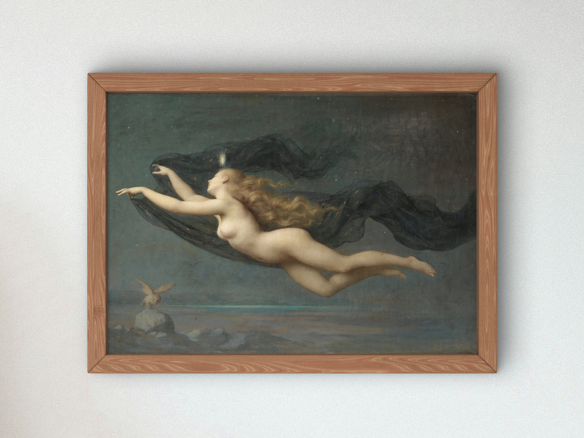 The Night by Auguste Raynaud, Wall Art Print, Fine Art Reproduction, Museum Quality Decor, Poster
