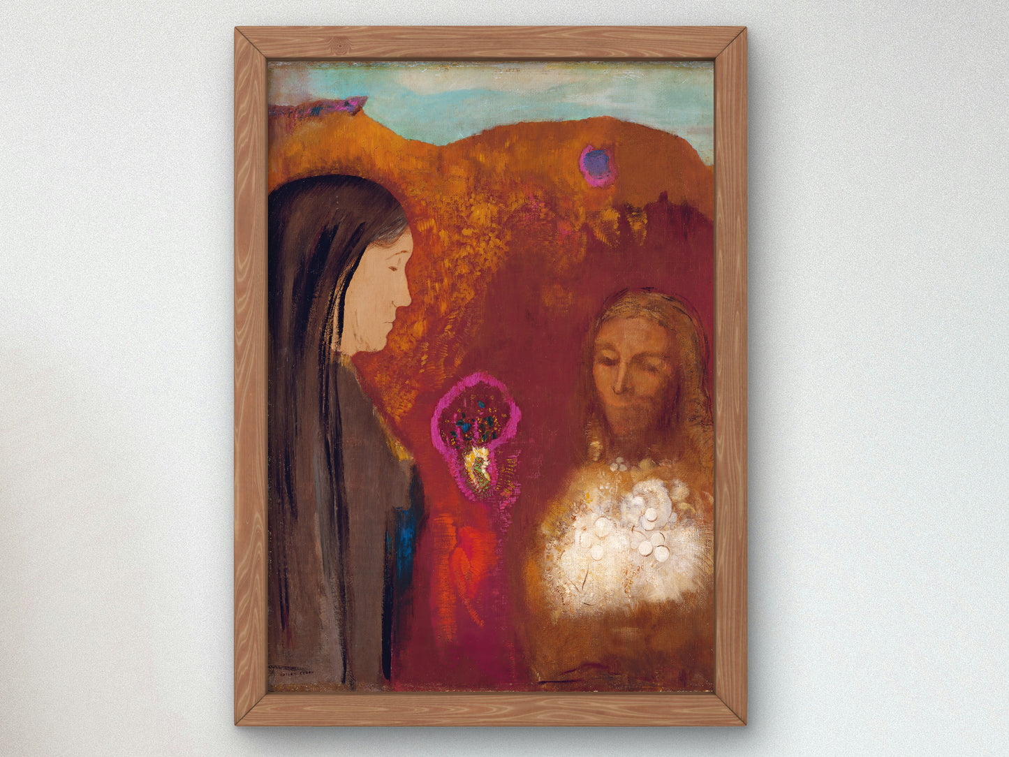 Christ and the Samaritan Woman by Odilon Redon 1895, Wall Art Print, Fine Art Reproduction, Museum Quality Decor, Poster