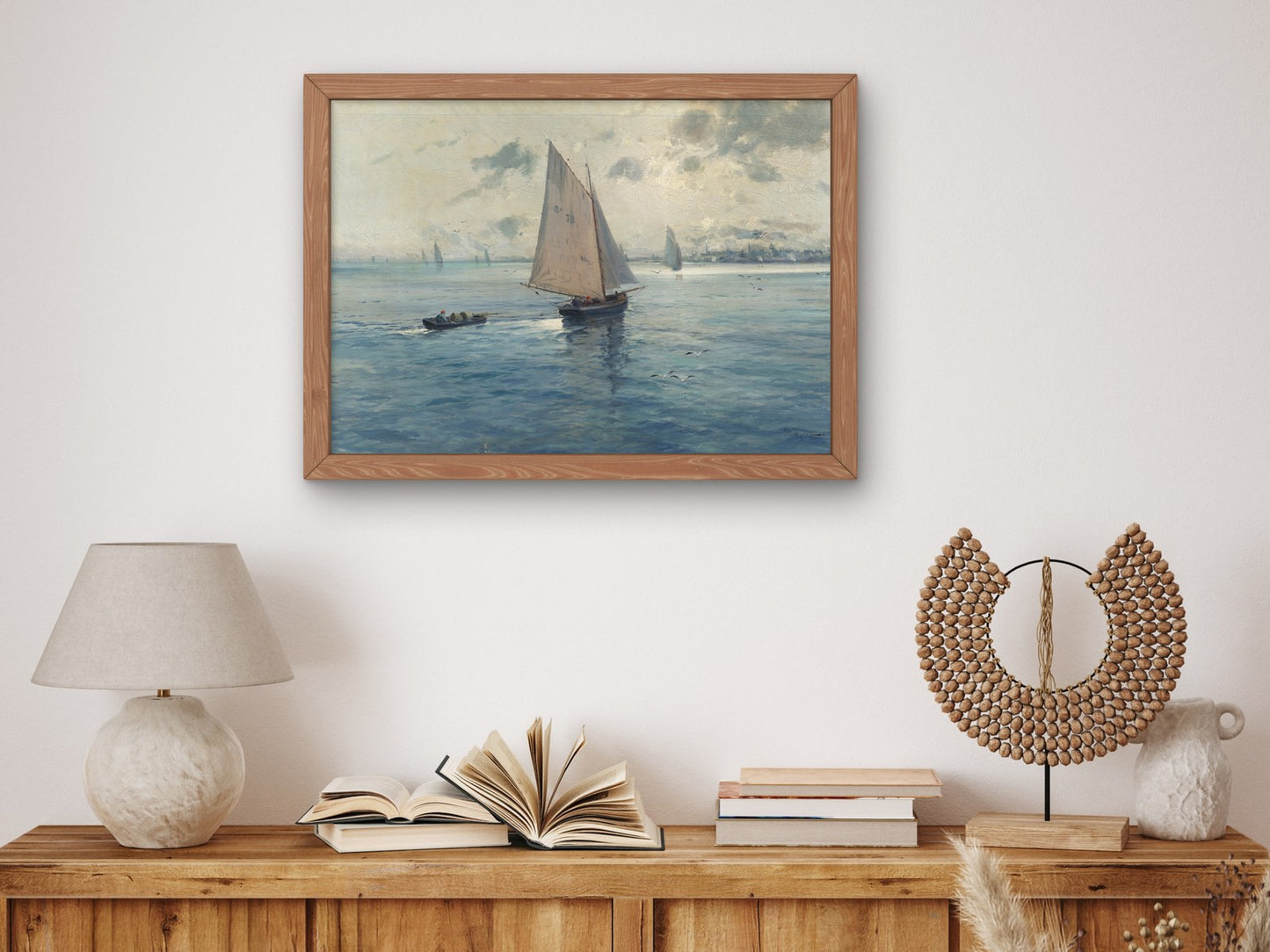 Sailboats by Eliseo Meifrén, Wall Art Print, Fine Art Reproduction, Museum Quality Decor, Poster