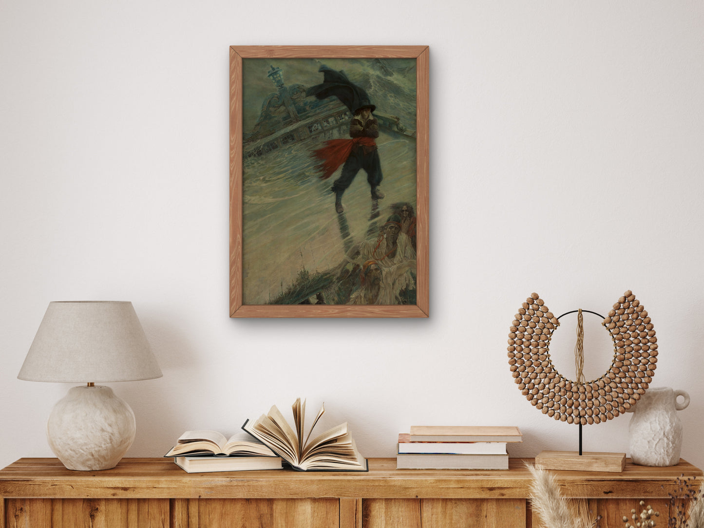 The Flying Dutchman by Howard Pyle 1900, Wall Art Print, Fine Art Reproduction, Museum Quality Decor, Poster