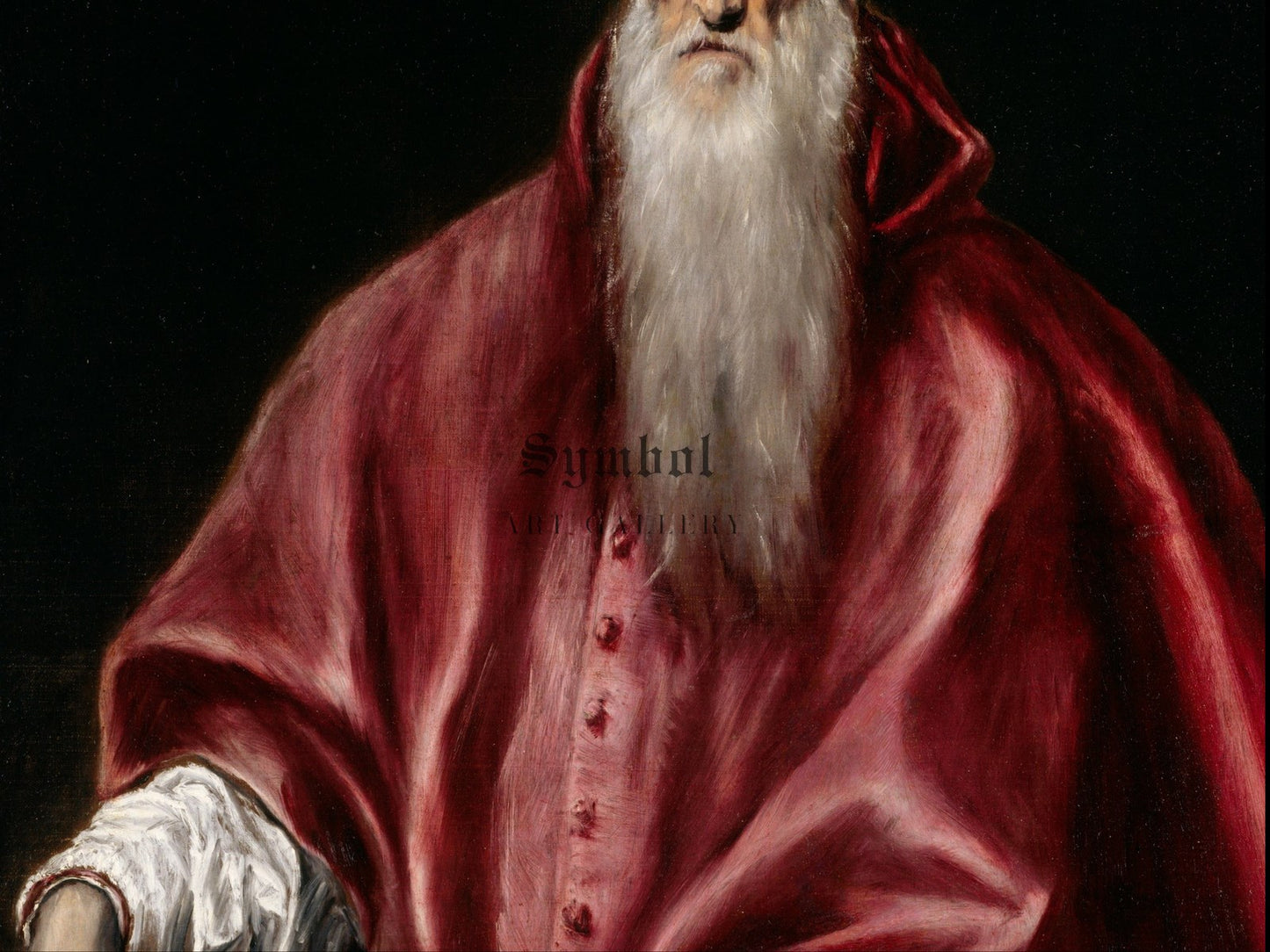Saint Jerome as Scholar by El Greco 1600, Wall Art Print, Fine Art Reproduction, Museum Quality Decor, Poster