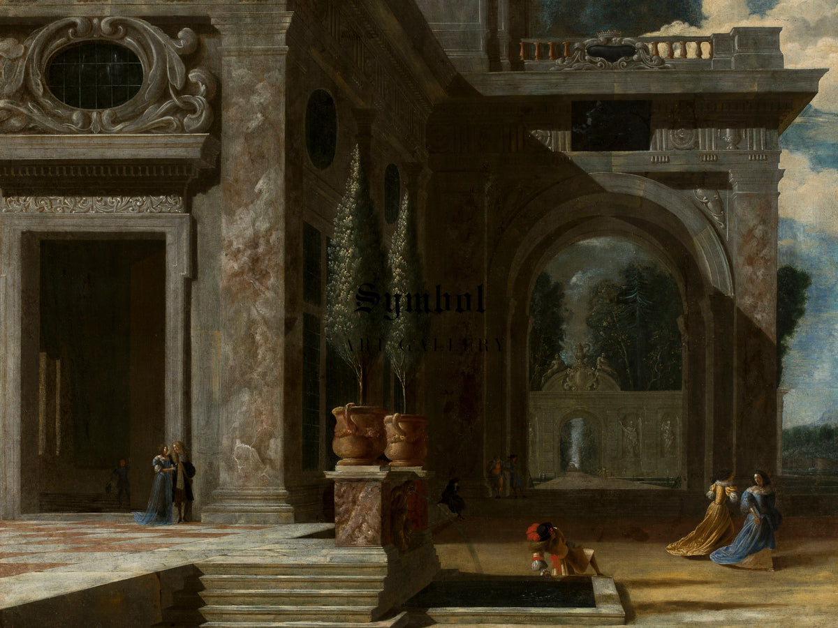 Fantastical Architecture by Willem Schubert van Ehrenberg 1672, Wall Art Print, Fine Art Reproduction, Museum Quality Decor, Poster