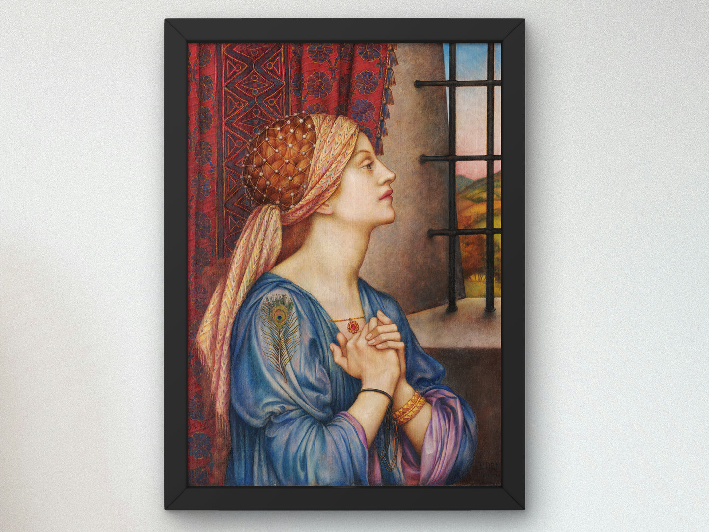 The Prisoner by Evelyn De Morgan 1907, Wall Art Print, Fine Art Reproduction, Museum Quality Decor, Poster