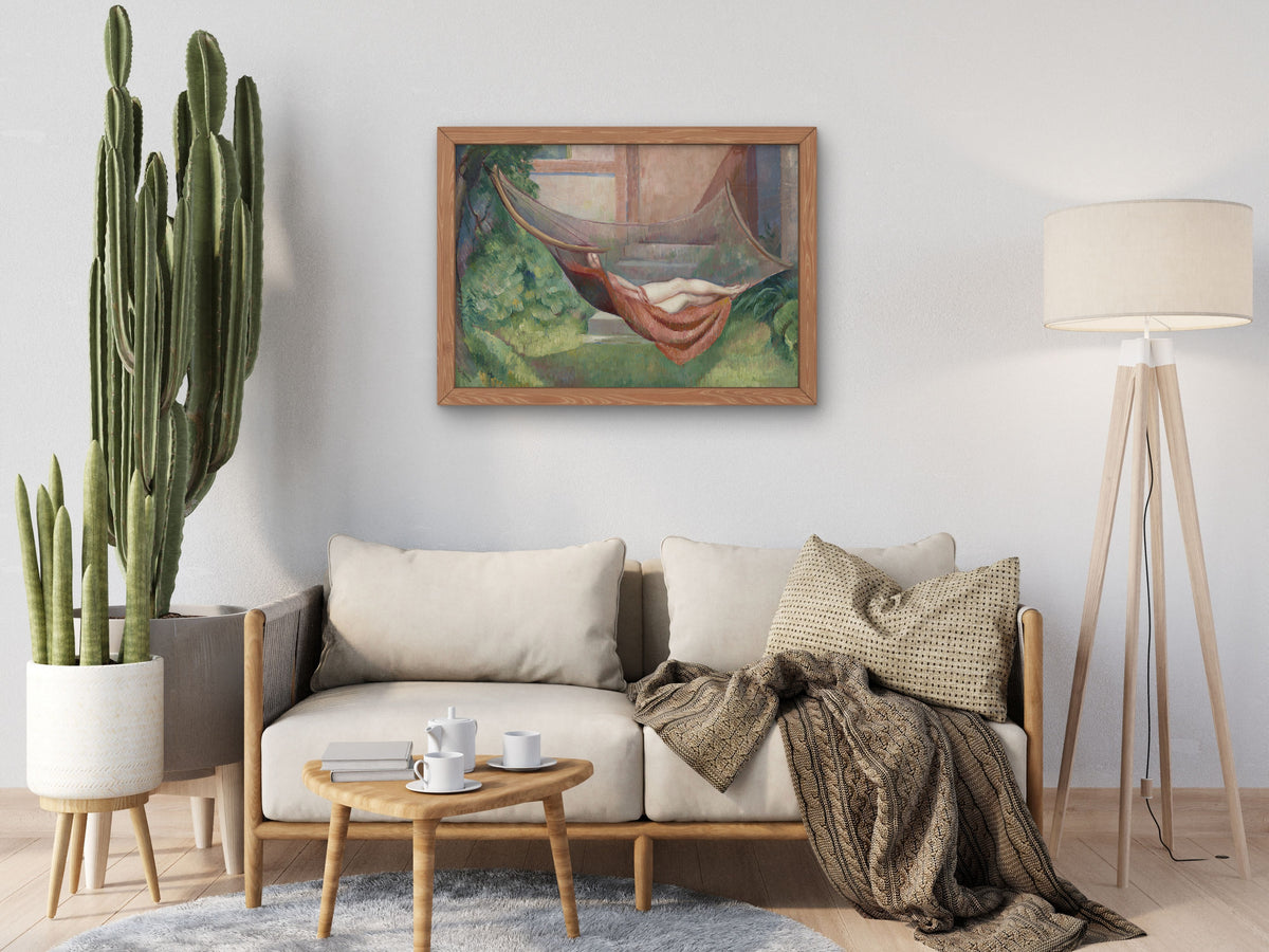 Woman in the Hammock by Ángel Zárraga, Wall Art Print, Fine Art Reproduction, Museum Quality Decor, Poster