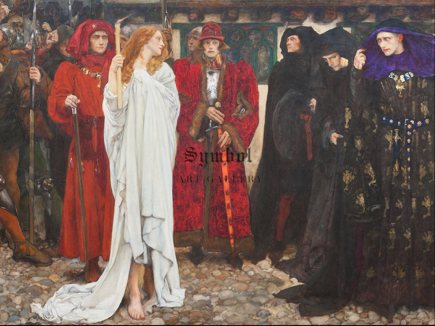 The Penance of Eleanor Duchess of Gloucester by Edwin Austin Abbey 1900, Wall Art Print, Fine Art Reproduction, Museum Quality Decor, Poster