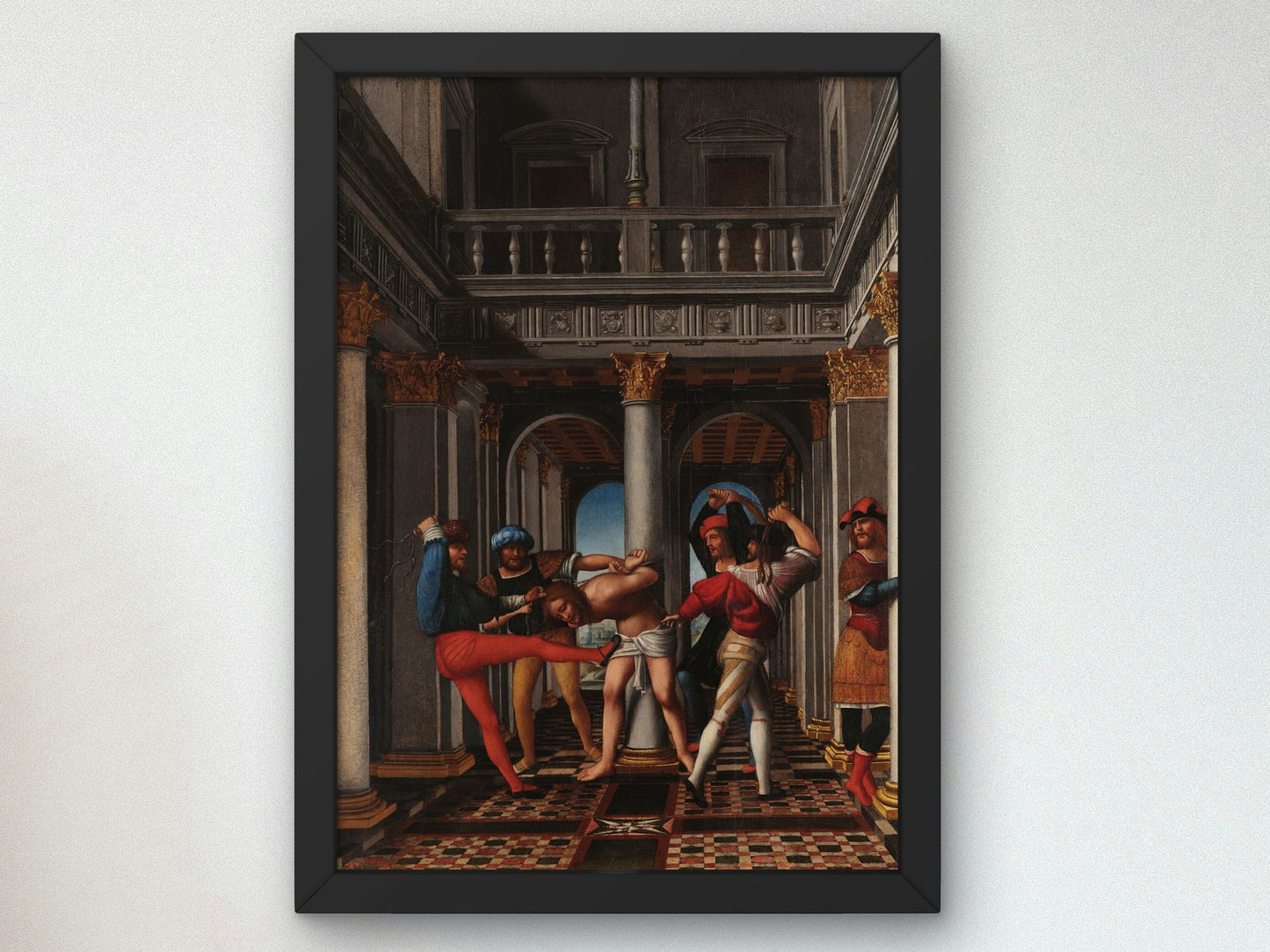 Flagellation by Bernardo Zenale 1515, Wall Art Print, Fine Art Reproduction, Museum Quality Decor, Poster