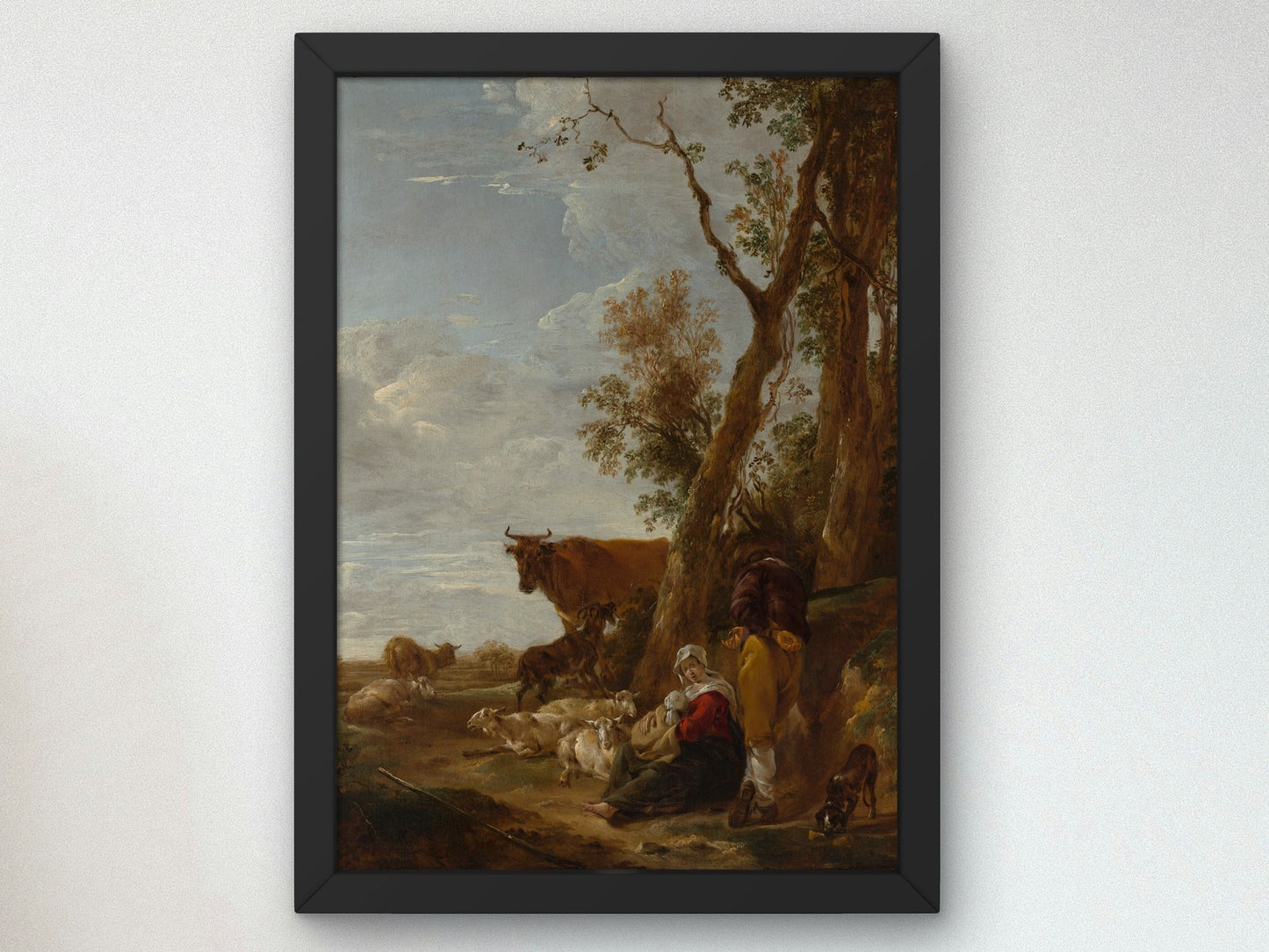 Rest by Nicolaes Berchem 1644, Wall Art Print, Fine Art Reproduction, Museum Quality Decor, Poster