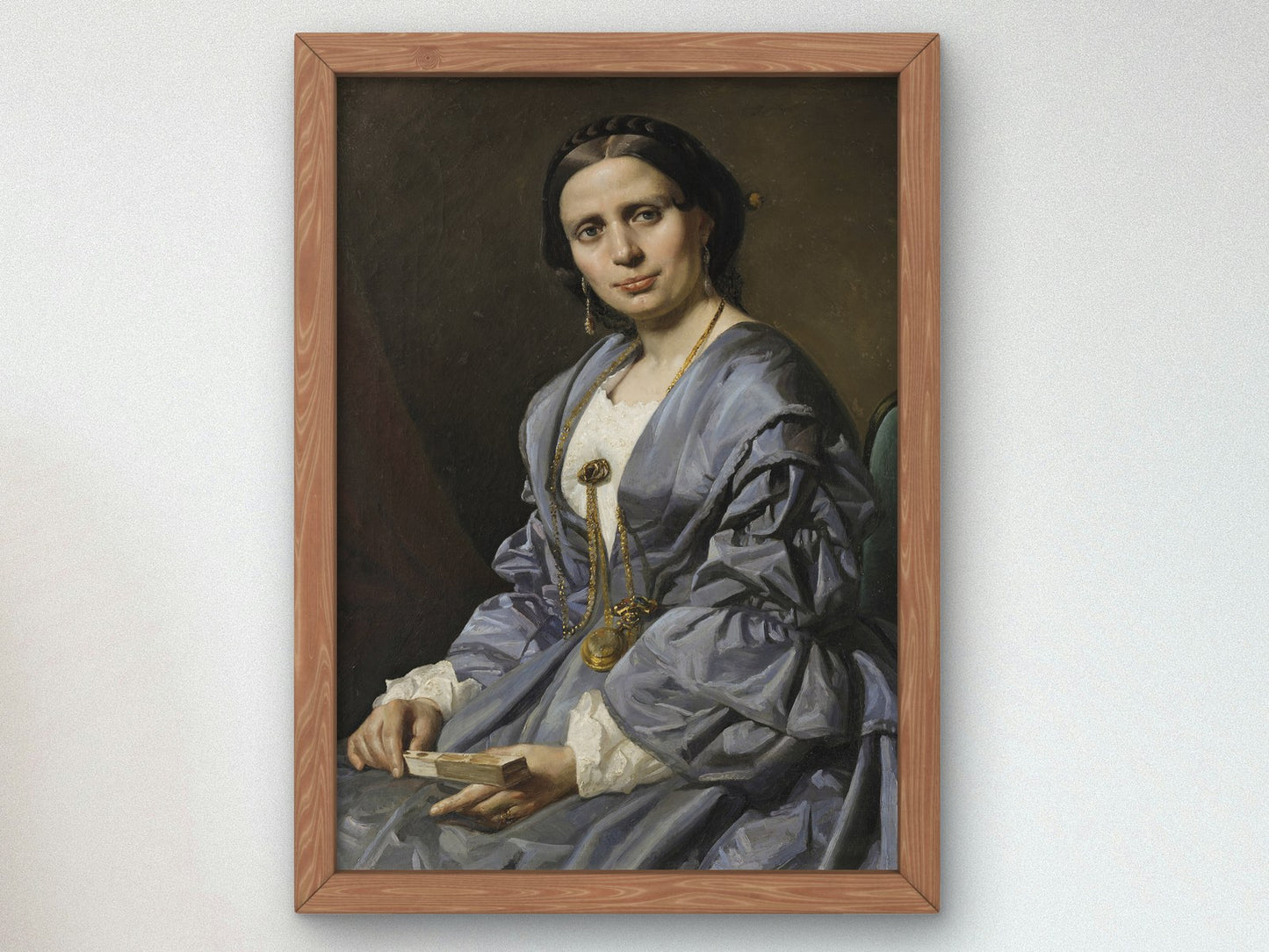 Portrait of a Lady by Domenico Induno 1855, Wall Art Print, Fine Art Reproduction, Museum Quality Decor, Poster