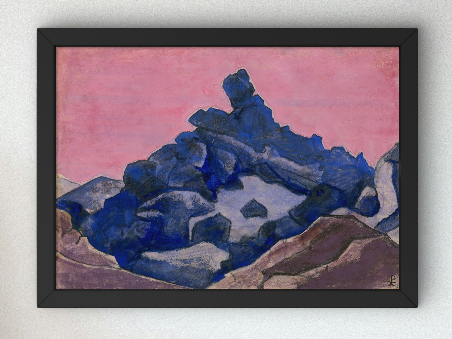 Blue Cliff by Nicholas Roerich, Wall Art Print, Fine Art Reproduction, Museum Quality Decor, Poster
