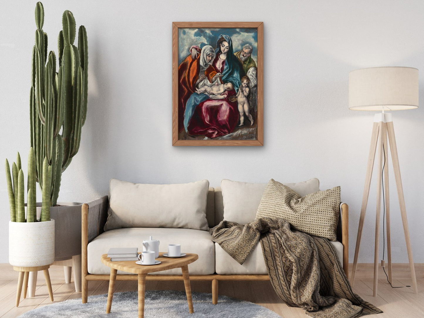 Holy Family with Saint Anne and the Infant John the Baptist by El Greco 1595, Wall Art Print, Fine Art Reproduction, Museum Quality Decor