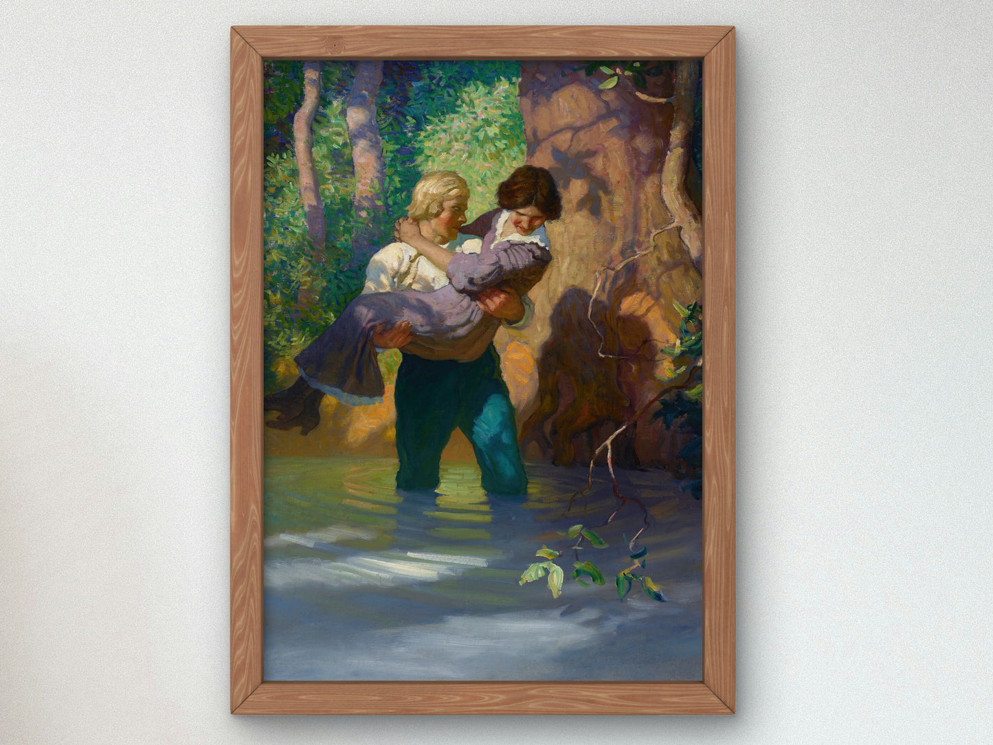 Don't Let Me Fall She Begged by Newell Convers Wyeth 1912, Wall Art Print, Fine Art Reproduction, Museum Quality Decor, Poster