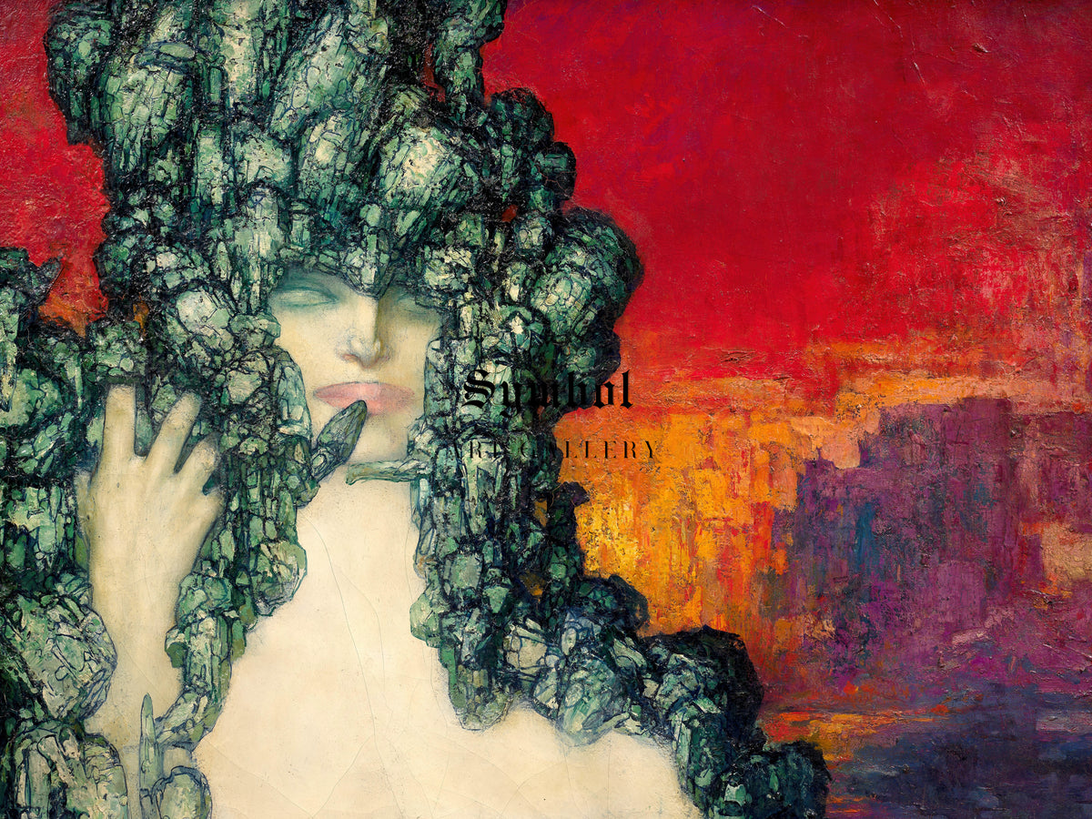 The Woman with Snakes by Pierre Amédée Marcel Béronneau, Wall Art Print, Fine Art Reproduction, Museum Quality Decor, Poster