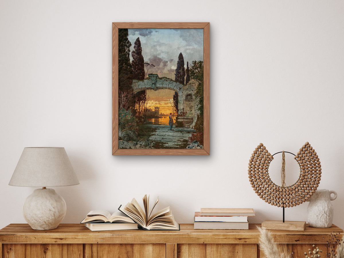 An Arcadian Landscape by Ferdinand Knab 1897, Wall Art Print, Fine Art Reproduction, Museum Quality Decor, Poster