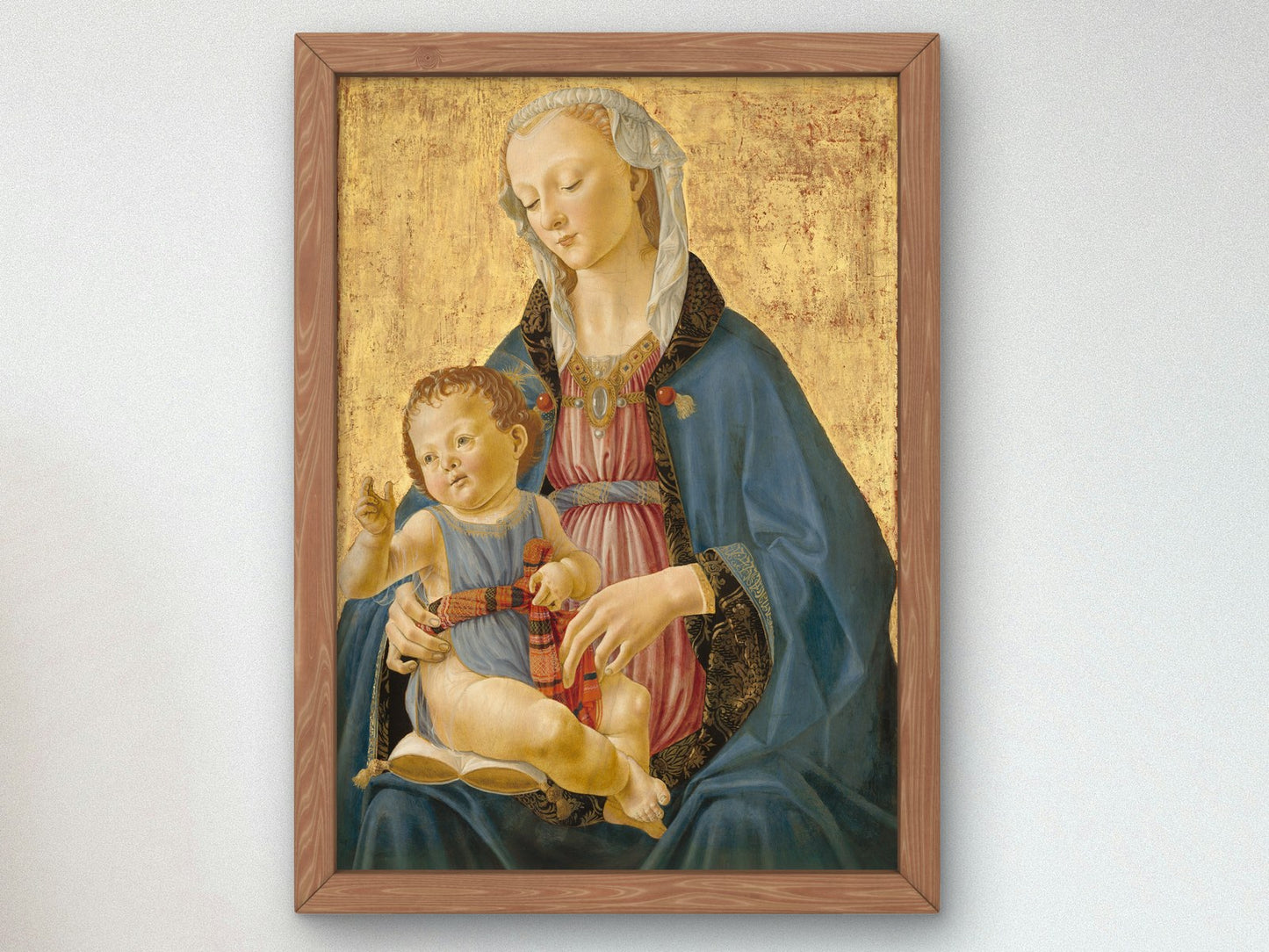 Madonna and Child by Domenico Ghirlandaio 1475, Wall Art Print, Fine Art Reproduction, Museum Quality Decor, Poster