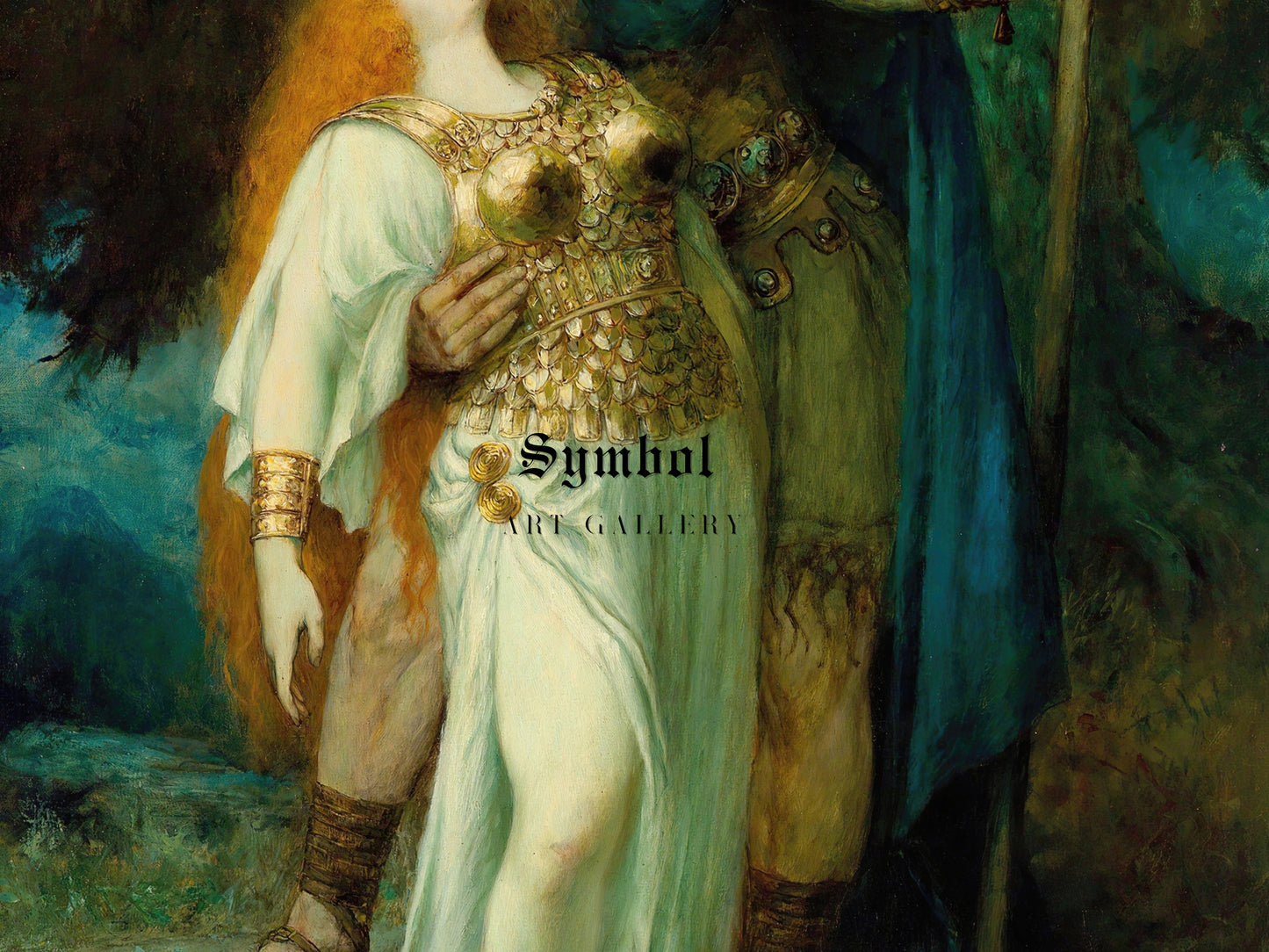 Wotan's Farewell to Brunhilde by Ferdinand Leeke, Wall Art Print, Fine Art Reproduction, Museum Quality Decor, Poster
